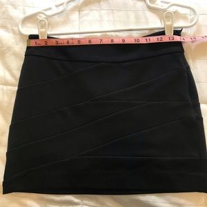 Black mini skirt
